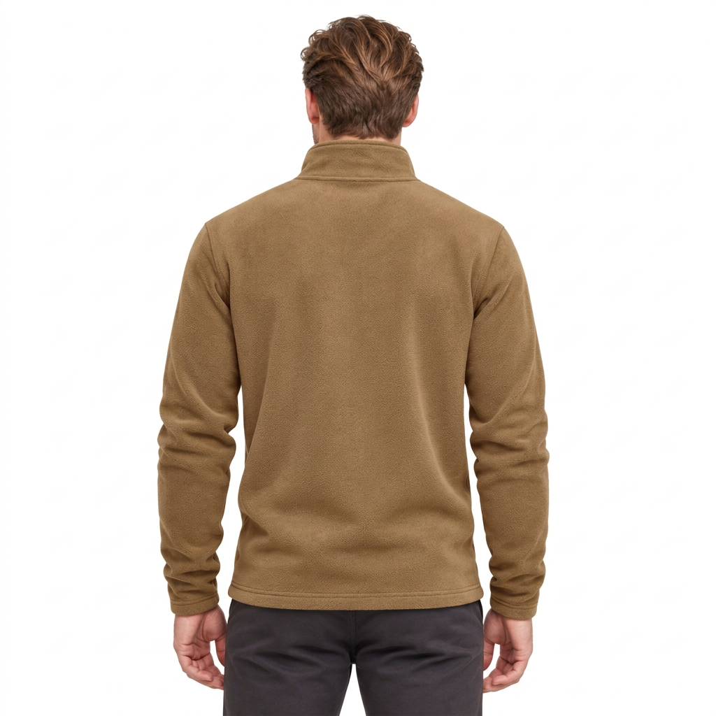 Men’s Quarter-Zip Fleece Jumper – Stand Collar & Regular Fit