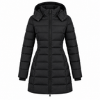 Women's Hooded Quilted Puffer Jacket with Cotton Insulation