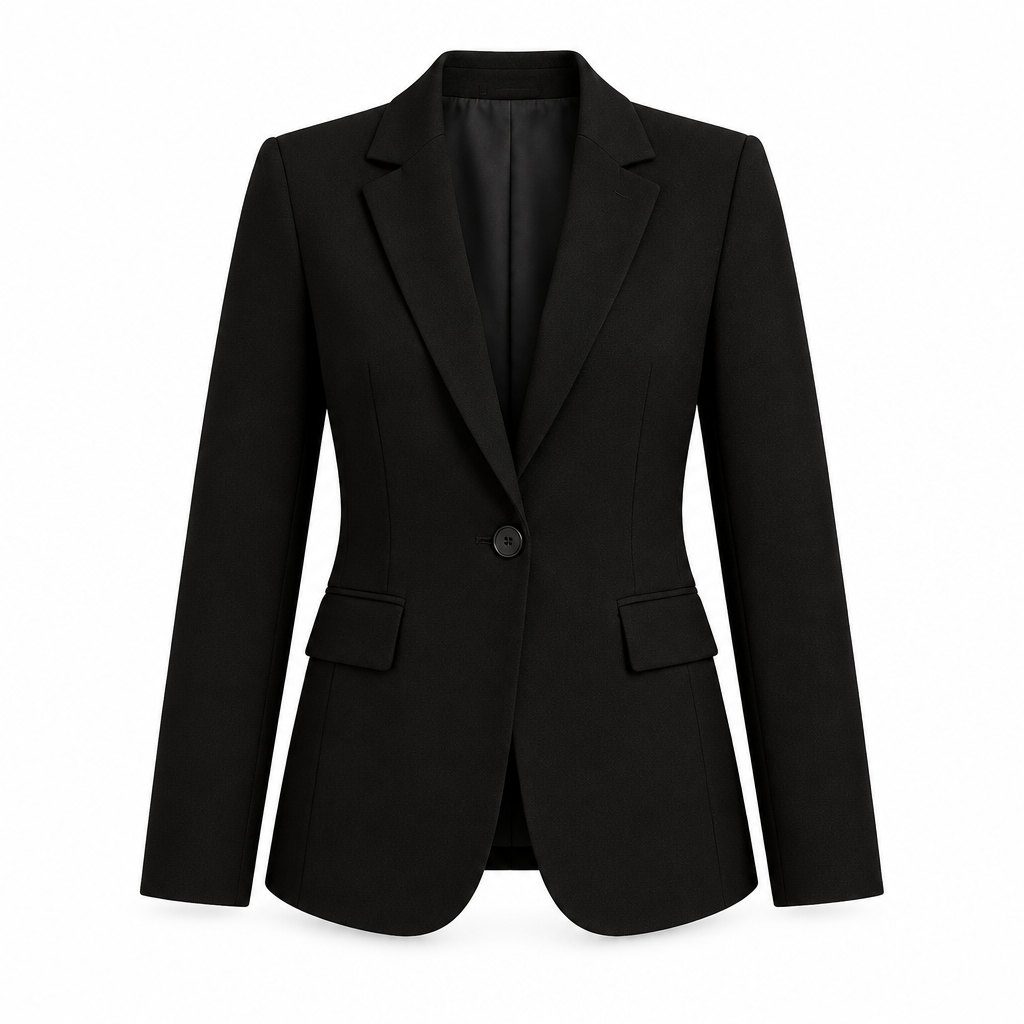 Women's Blazer - Tailored Fit with Single Button Closure