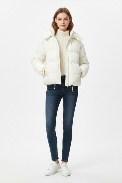 Fashionable Long-Sleeve Women's Jacket - modell framifrån