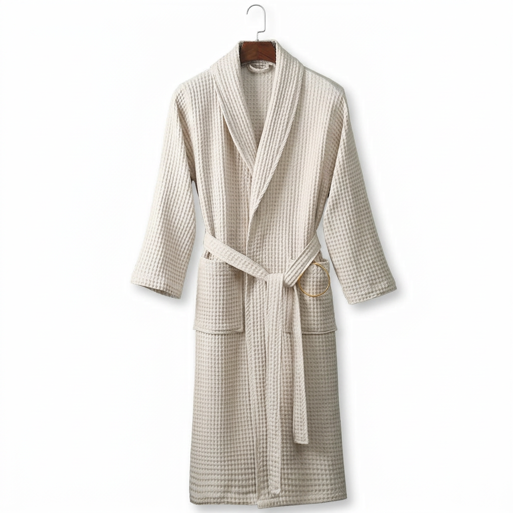 Unisex Soft Dressing Gown - Comfortable Tie-Waist Design for Everyday Use