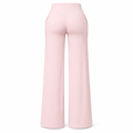 Pink pull-on wide-leg trousers