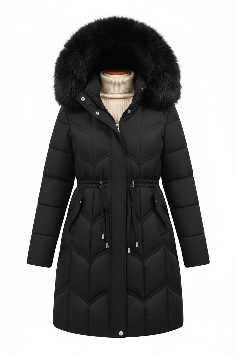 Women's Long-Sleeve Faux Puffer Jacket - produktbild