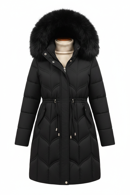 Women's Long-Sleeve Faux Puffer Jacket - produktbild