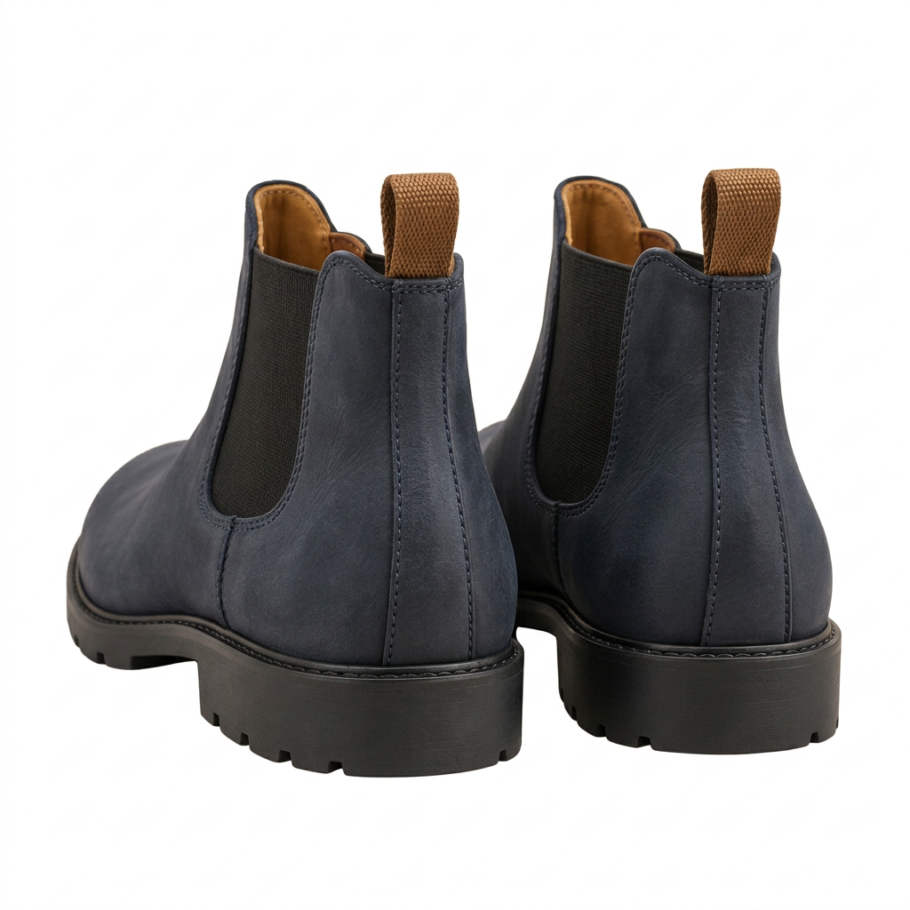 Men's Waterproof Chelsea Boots with Pull Tabs and Lug Sole