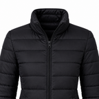 Women's Lightweight Down Puffer Jacket with Stand Collar