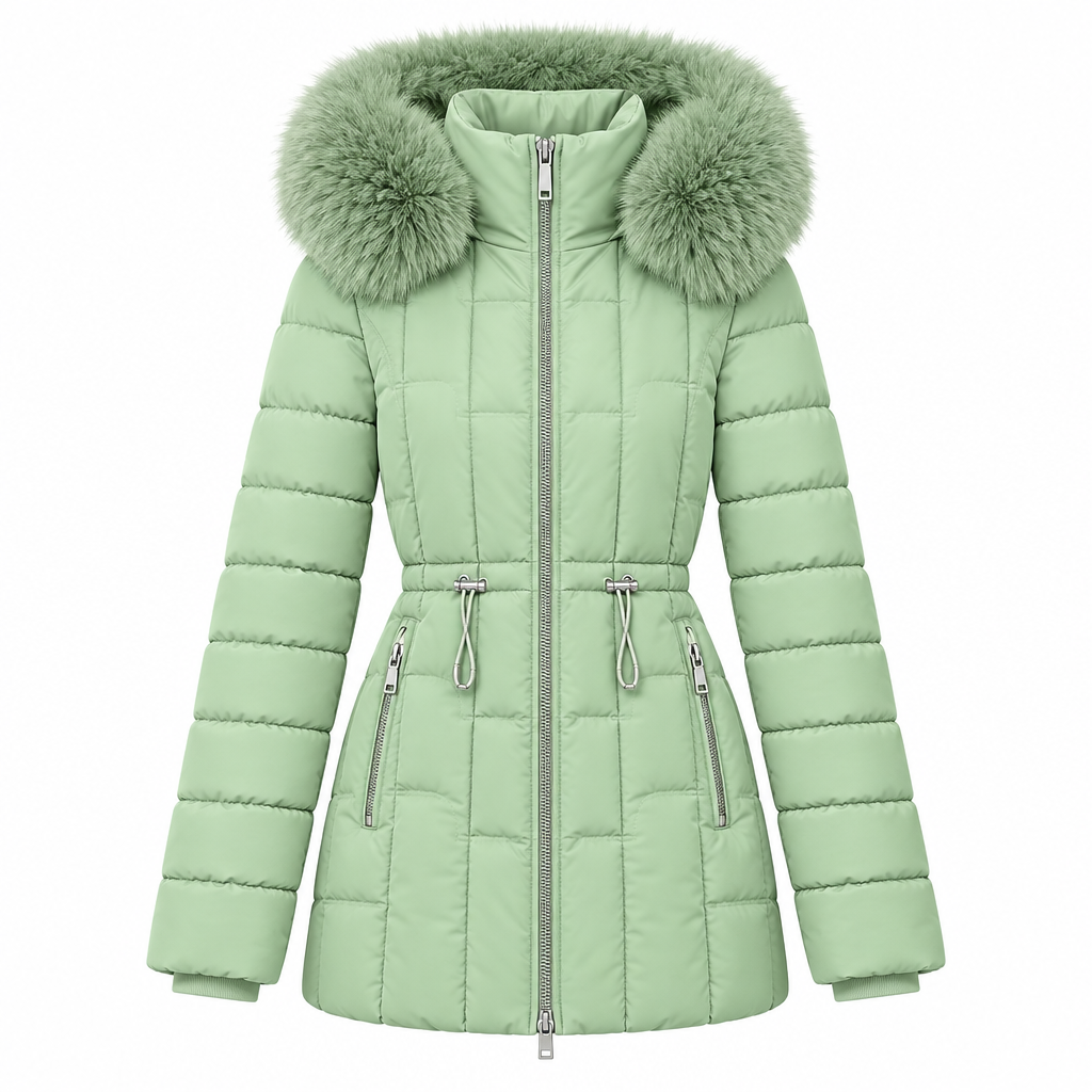 Mid Length Women's Parka Coat – Warm Quilted Insulation