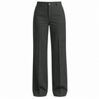 Dark grey straight-leg trousers