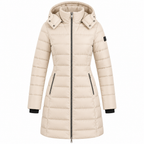 Women's Hooded Quilted Puffer Jacket with Cotton Insulation
