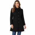 Women's Single Breasted Trench Coat - Tailored A-Line Design