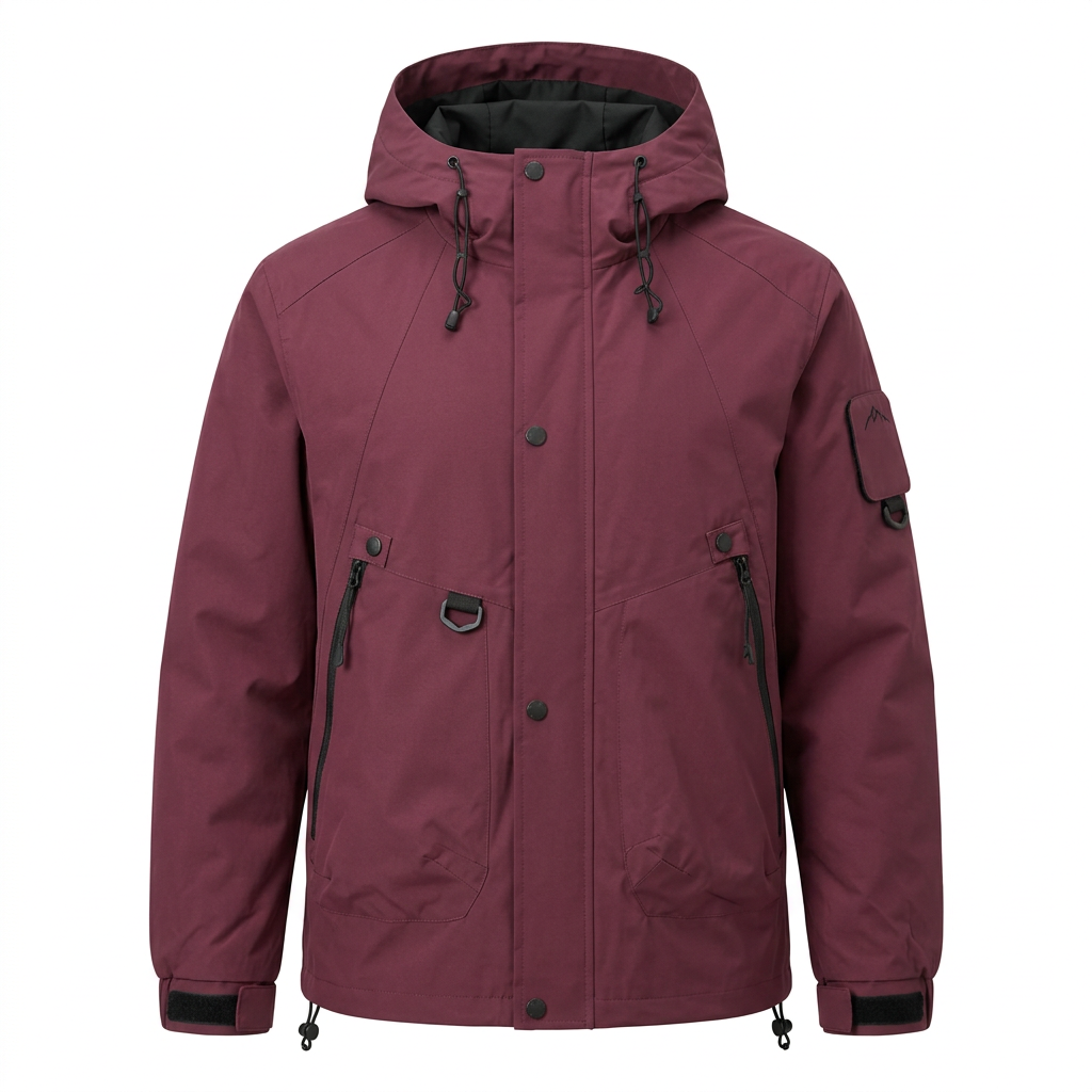 Men's Waterproof Rain Jacket – Lightweight, Adjustable Hood, Relaxed Fit
