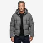 Men's Waterproof Insulated Winter Jacket with Adjustable Hood