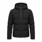 Men's Hooded Winter Puffer Jacket With Zip Pockets