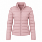 Women's Lightweight Down Puffer Jacket with Stand Collar