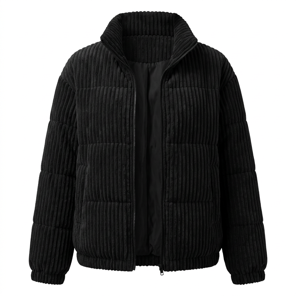 Women's Corduroy Winter Coat - Warm Everyday Style