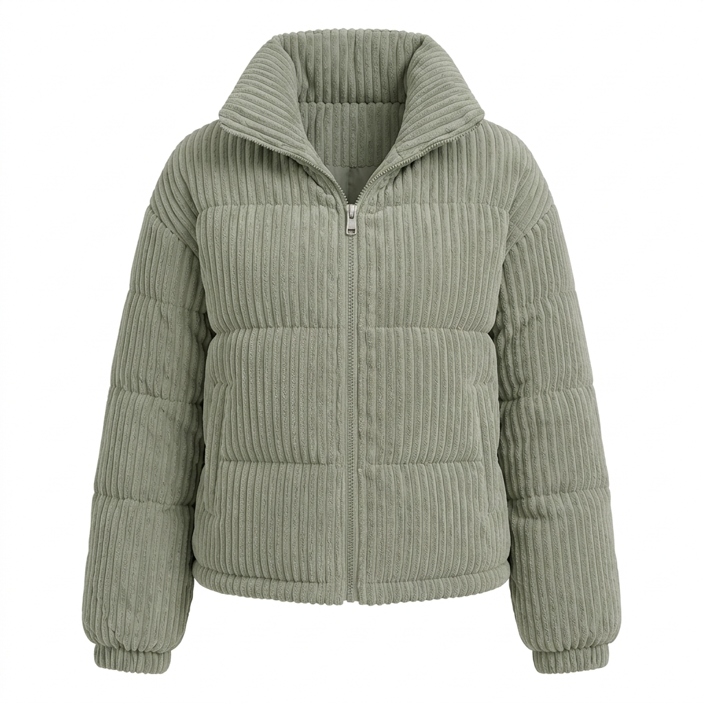 Women's Corduroy Puffer Jacket