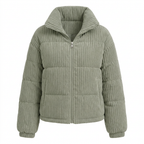 Women's Corduroy Puffer Jacket