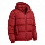 Men’s Hooded Puffer Jacket - Front Zip