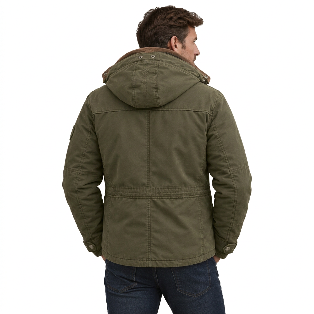Men's Waterproof Winter Jacket – Hooded & Fleece-Lined