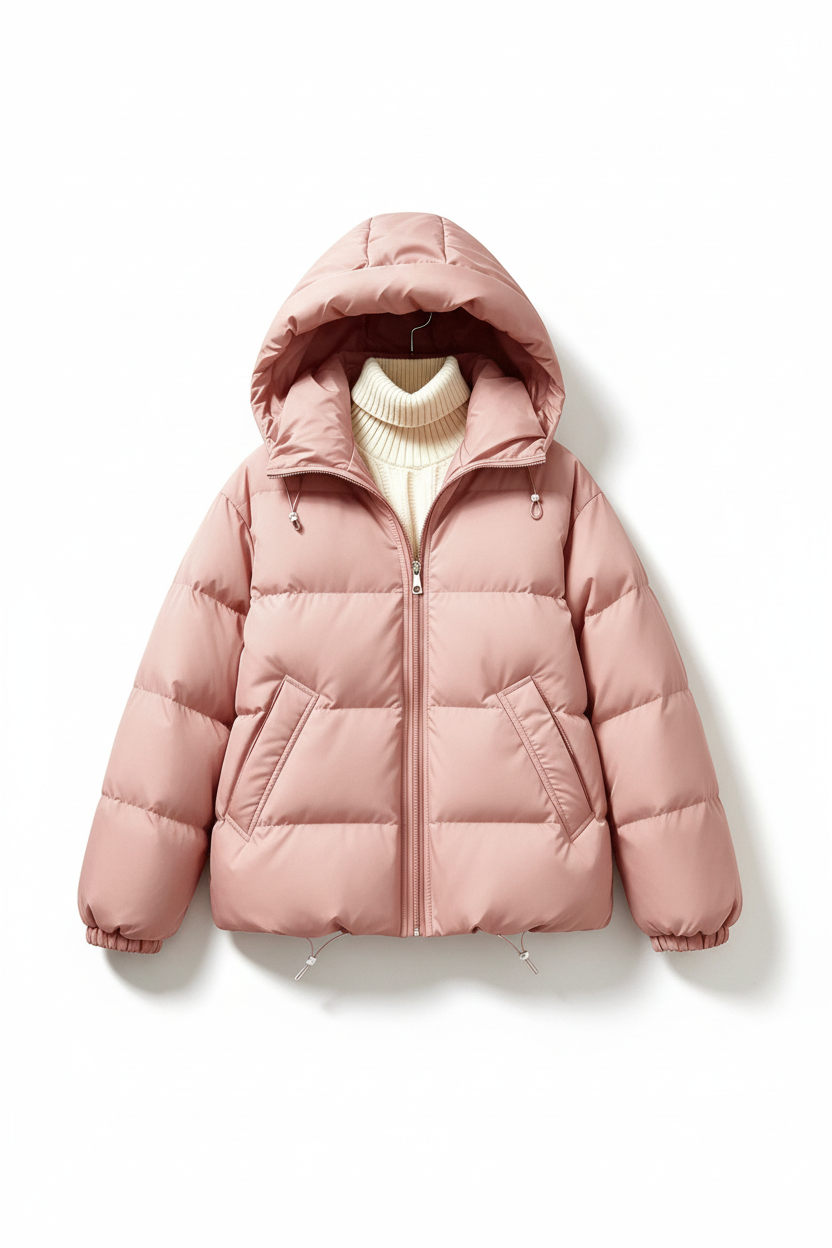 Women's Puffer Jacket - Pink