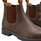 Men's Waterproof Chelsea Boots with Pull Tabs and Lug Sole