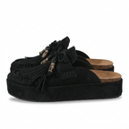 Women's Leather Sandals with Round Toe
