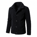 Men's Short Jacket with Lapel Collar and Front Pockets