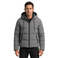Men's Hooded Winter Puffer Jacket With Zip Pockets