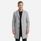 Men's Tailored Winter Trench Coat with Button Front