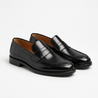 Men’s Leather Penny Loafers – Classic Formal Smart Casual Shoes