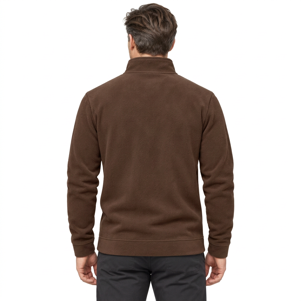 Men’s Quarter-Zip Fleece Jumper – Stand Collar & Regular Fit