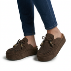 Women's Leather Sandals with Round Toe