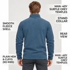 Men’s Quarter-Zip Fleece Jumper – Stand Collar & Regular Fit