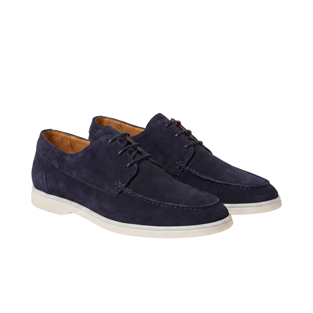 Men's Classic Suede Lace-Up Loafers