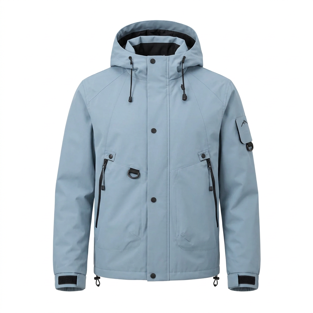 Men's Waterproof Rain Jacket – Lightweight, Adjustable Hood, Relaxed Fit