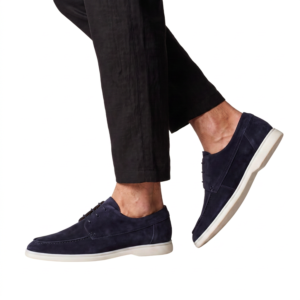 Men's Classic Suede Lace-Up Loafers