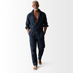 Men's Utility Jumpsuit With Drawstring Waist And Cargo Pockets