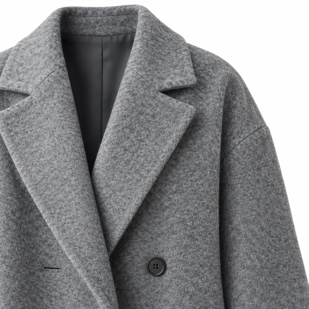 Winter Overcoat - Comfortable Cotton Blend Long Coat for Women