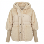 Women's Faux Fur Hooded Coat for Insulated Autumn Wear