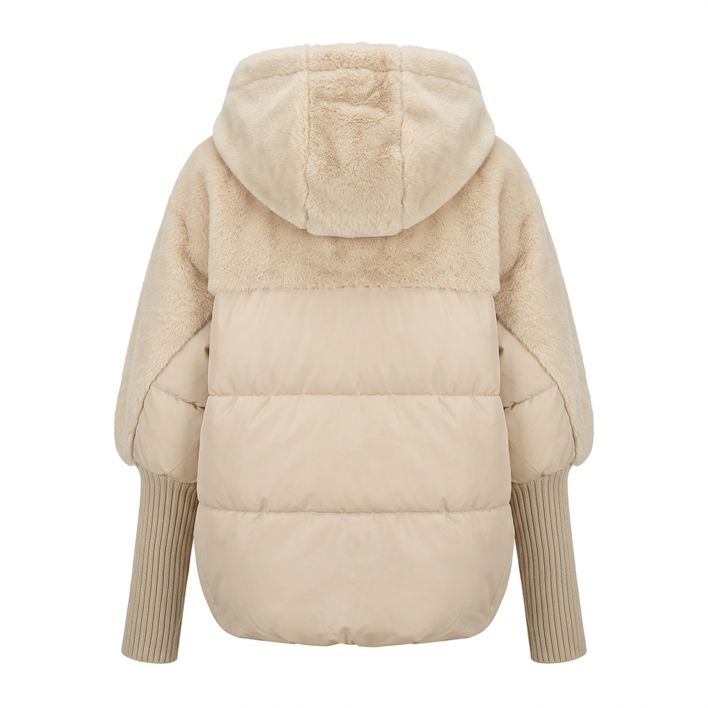 Women's Faux Fur Hooded Coat for Insulated Autumn Wear