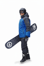 Men's hooded winter fleece lined jacket on a white background