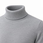 Men's Knit Turtleneck Sweater - Warm Pullover for Casual Winter Style