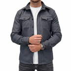 Classic Shirt Jacket with Flap Chest Pockets