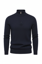 Stand Collar Zipper Sweater - produktbild