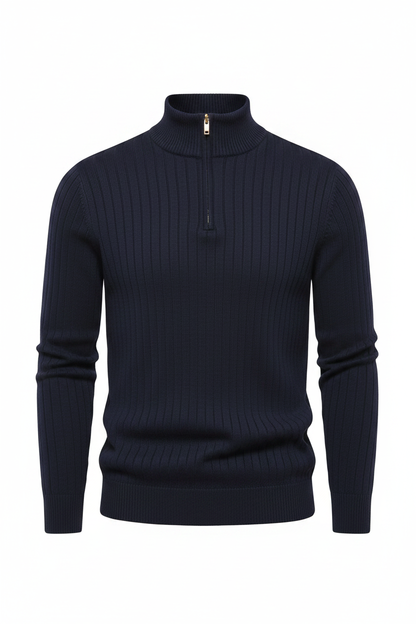 Stand Collar Zipper Sweater - produktbild