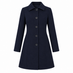 Women's Single Breasted Trench Coat - Tailored A-Line Design