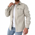 Classic Shirt Jacket with Flap Chest Pockets