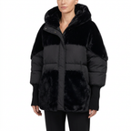 Women's Faux Fur Hooded Coat for Insulated Autumn Wear