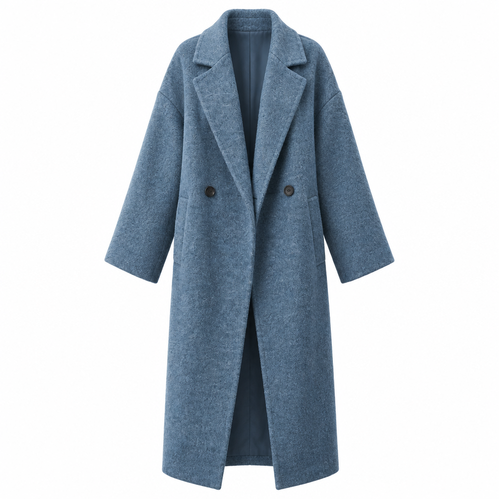 Winter Overcoat - Comfortable Cotton Blend Long Coat for Women