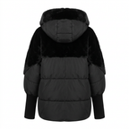 Women's Faux Fur Hooded Coat for Insulated Autumn Wear